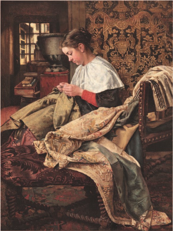 De kazuifelherstelster (portret van zijn zuster Betsy), 1870